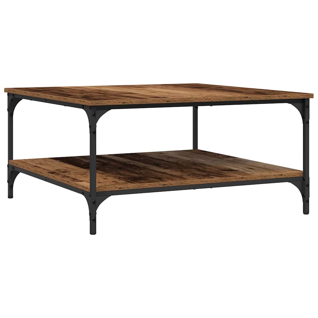 Salontafel Oud hout 80 x 80 x 40 cm Bewerkt hout is nu te koop bij PeponiXL, paradijselijk wonen!