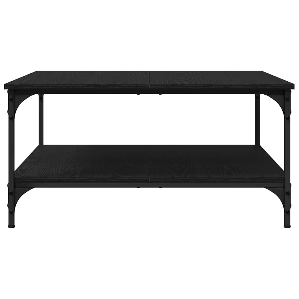 Salontafel Zwart eiken 80 x 80 x 40 cm Bewerkt hout is nu te koop bij PeponiXL, paradijselijk wonen!