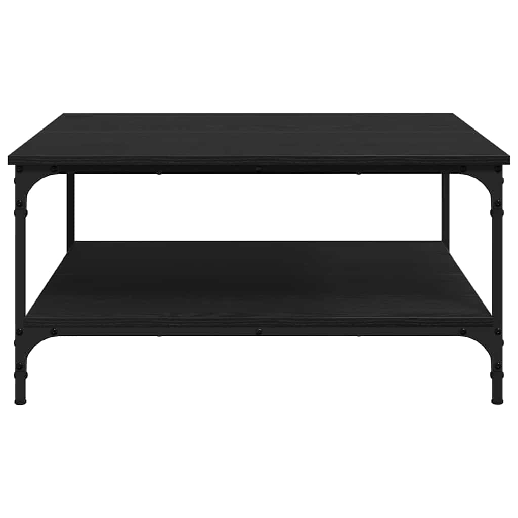 Salontafel Zwart eiken 80 x 80 x 40 cm Bewerkt hout is nu te koop bij PeponiXL, paradijselijk wonen!