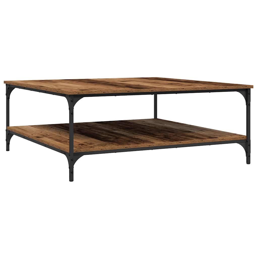 Salontafel Oud hout 100 x 100 x 40 cm Bewerkt hout is nu te koop bij PeponiXL, paradijselijk wonen!