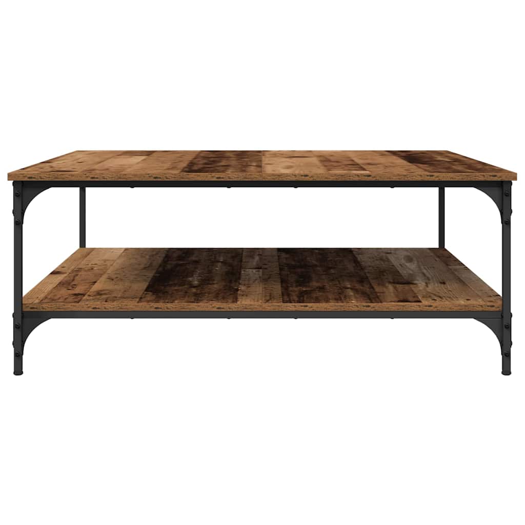 Salontafel Oud hout 100 x 100 x 40 cm Bewerkt hout is nu te koop bij PeponiXL, paradijselijk wonen!