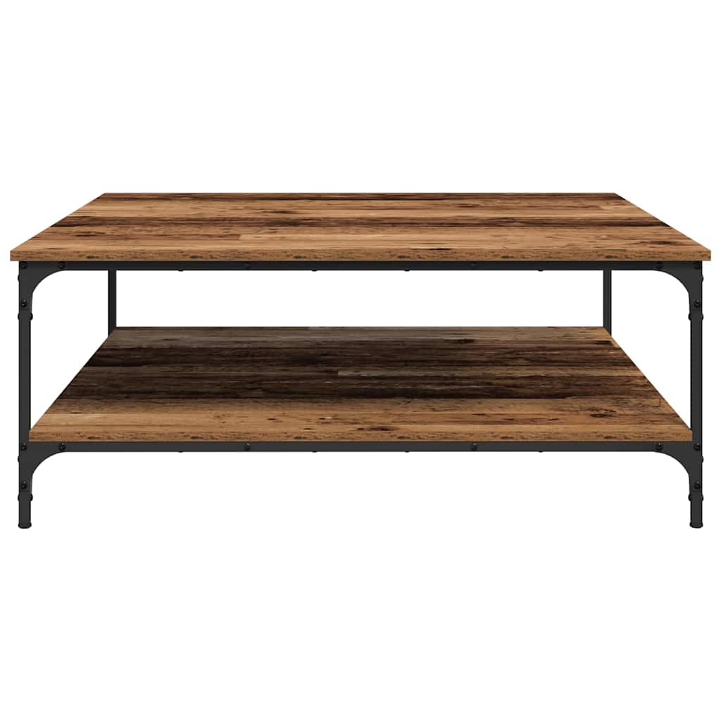 Salontafel Oud hout 100 x 100 x 40 cm Bewerkt hout is nu te koop bij PeponiXL, paradijselijk wonen!