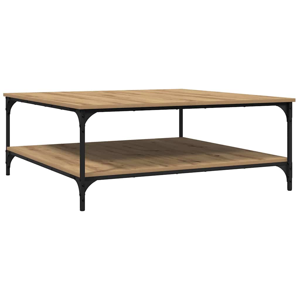 Salontafel artisanaal eikenkleurig 100 x 100 x 40 cm is nu te koop bij PeponiXL, paradijselijk wonen!