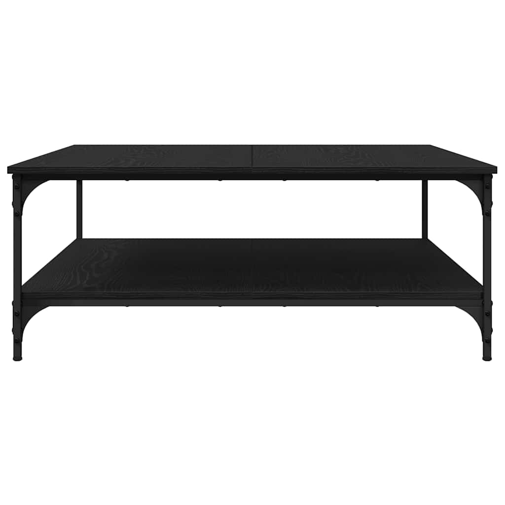 Salontafel Zwart eiken 100 x 100 x 40 cm Bewerkt hout is nu te koop bij PeponiXL, paradijselijk wonen!