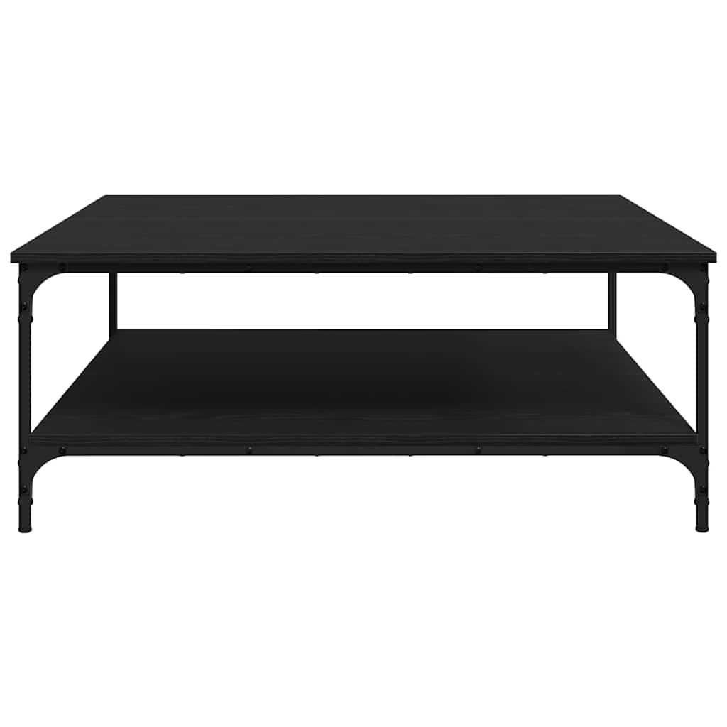 Salontafel Zwart eiken 100 x 100 x 40 cm Bewerkt hout is nu te koop bij PeponiXL, paradijselijk wonen!