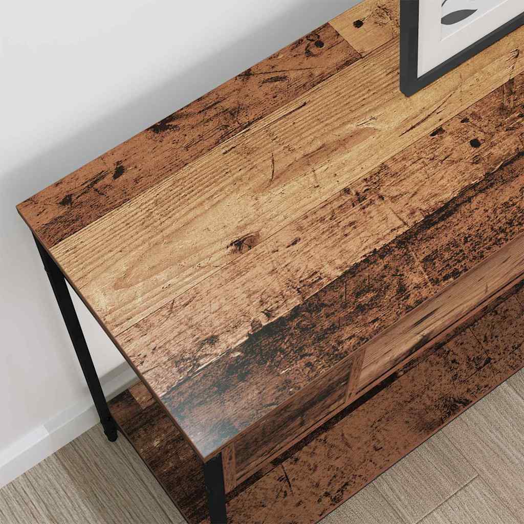 Wandtafel Anders Oud hout 100 x 34.5 x 75 cm Bewerkt hout is nu te koop bij PeponiXL, paradijselijk wonen!