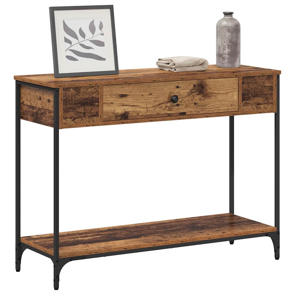 Wandtafel Anders Oud hout 100 x 34.5 x 75 cm Bewerkt hout is nu te koop bij PeponiXL, paradijselijk wonen!