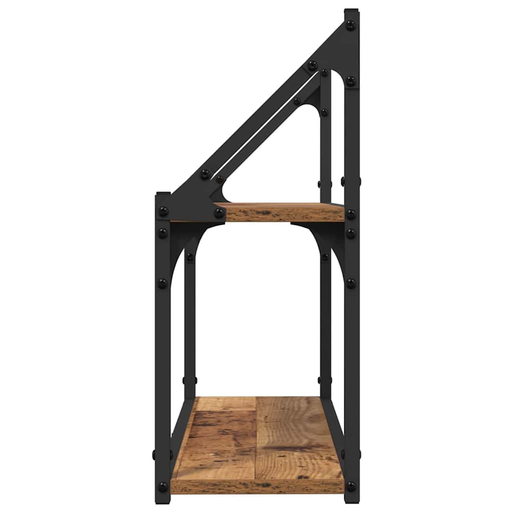 Wandplank met plank Oud hout 60 x 21 x 51 cm Bewerkt hout is nu te koop bij PeponiXL, paradijselijk wonen!