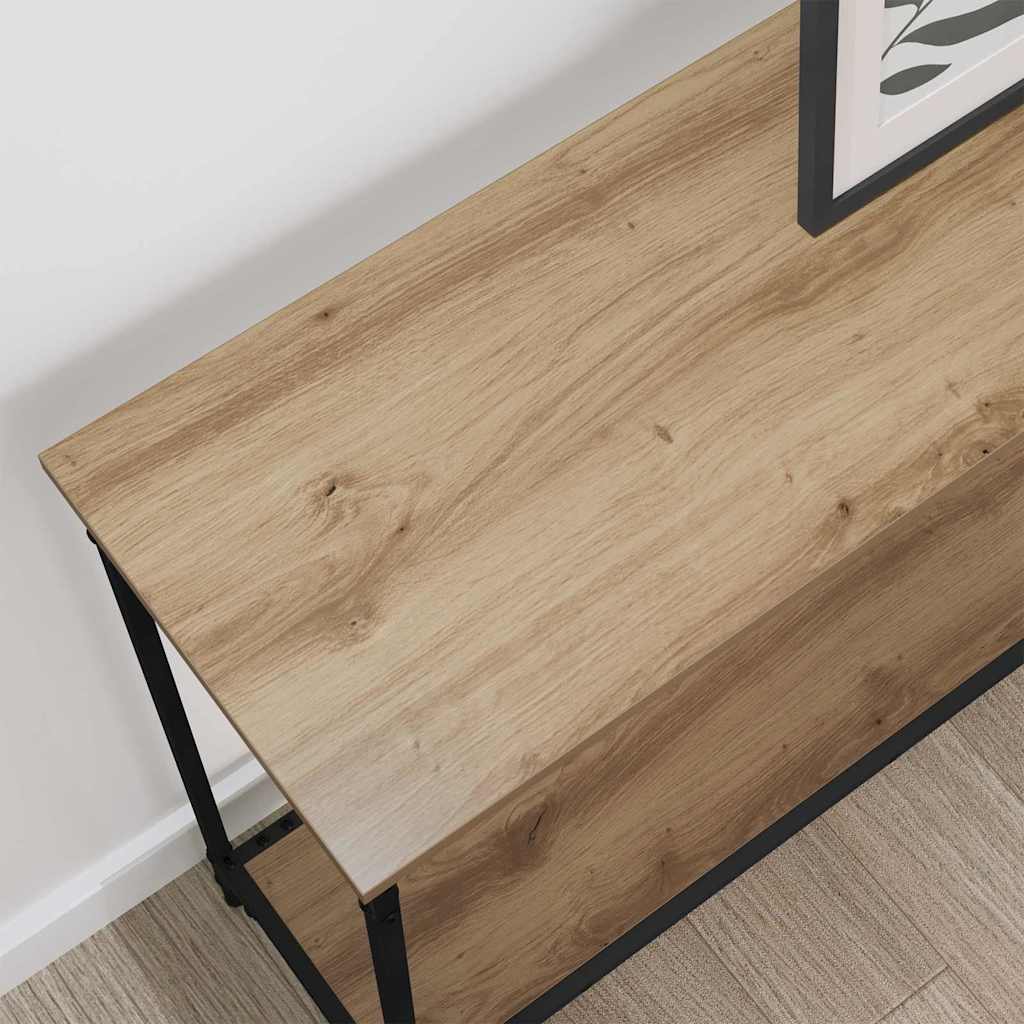 Wandtafel met plank artisanaal eikenkleurig 101 x 30.5 x 75 cm is nu te koop bij PeponiXL, paradijselijk wonen!