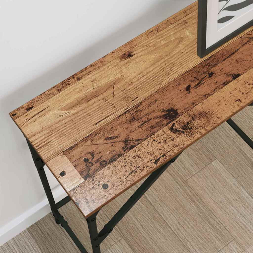 Wandtafel Oud Hout 140 x 29 x 75 cm Bewerkt hout is nu te koop bij PeponiXL, paradijselijk wonen!