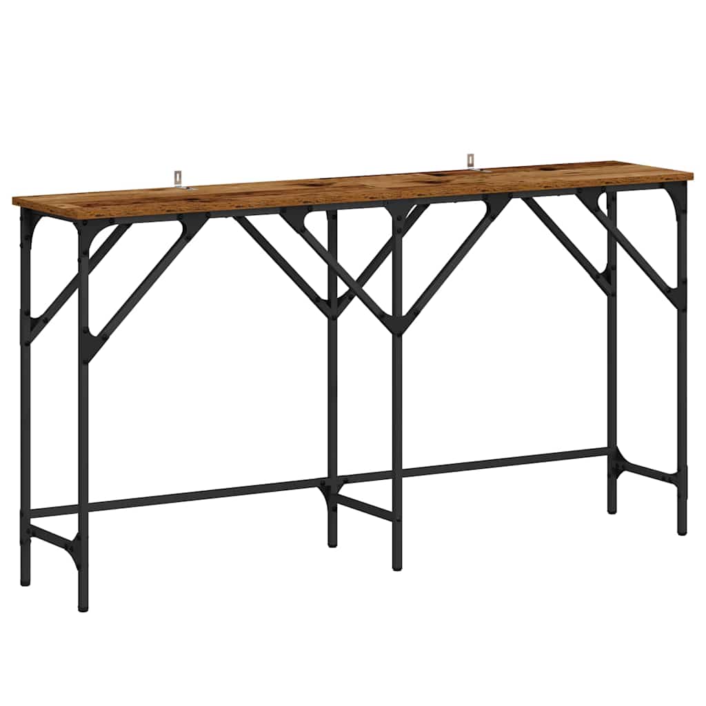 Wandtafel Oud Hout 140 x 29 x 75 cm Bewerkt hout is nu te koop bij PeponiXL, paradijselijk wonen!
