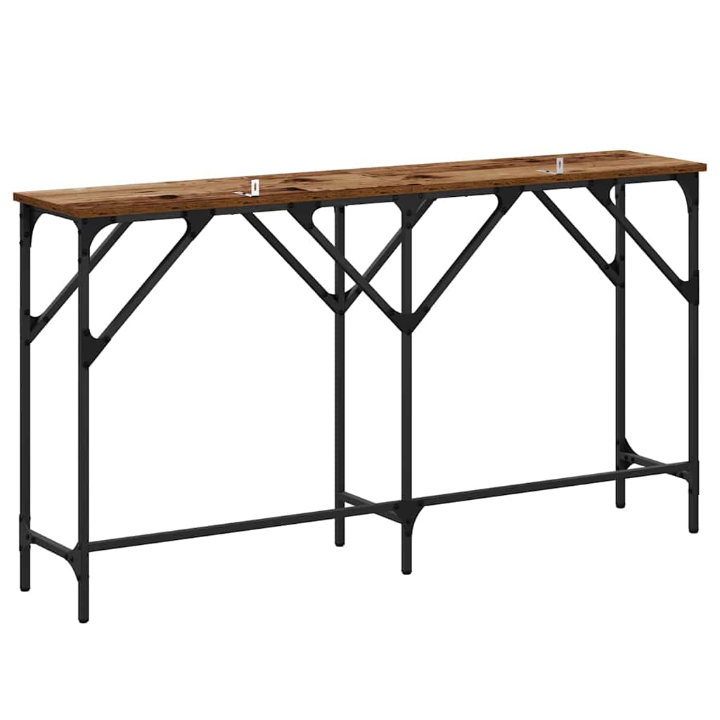 Wandtafel Oud Hout 140 x 29 x 75 cm Bewerkt hout is nu te koop bij PeponiXL, paradijselijk wonen!