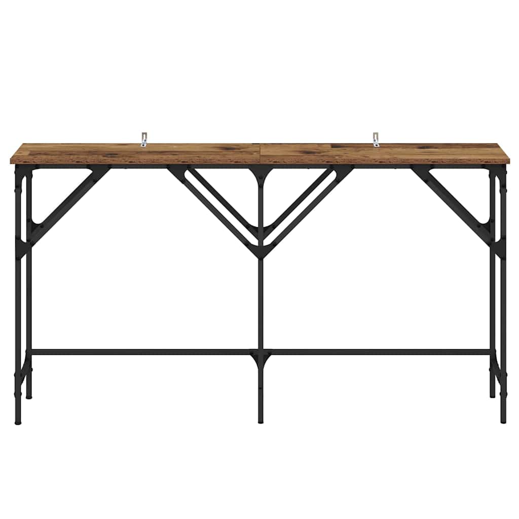 Wandtafel Oud Hout 140 x 29 x 75 cm Bewerkt hout is nu te koop bij PeponiXL, paradijselijk wonen!