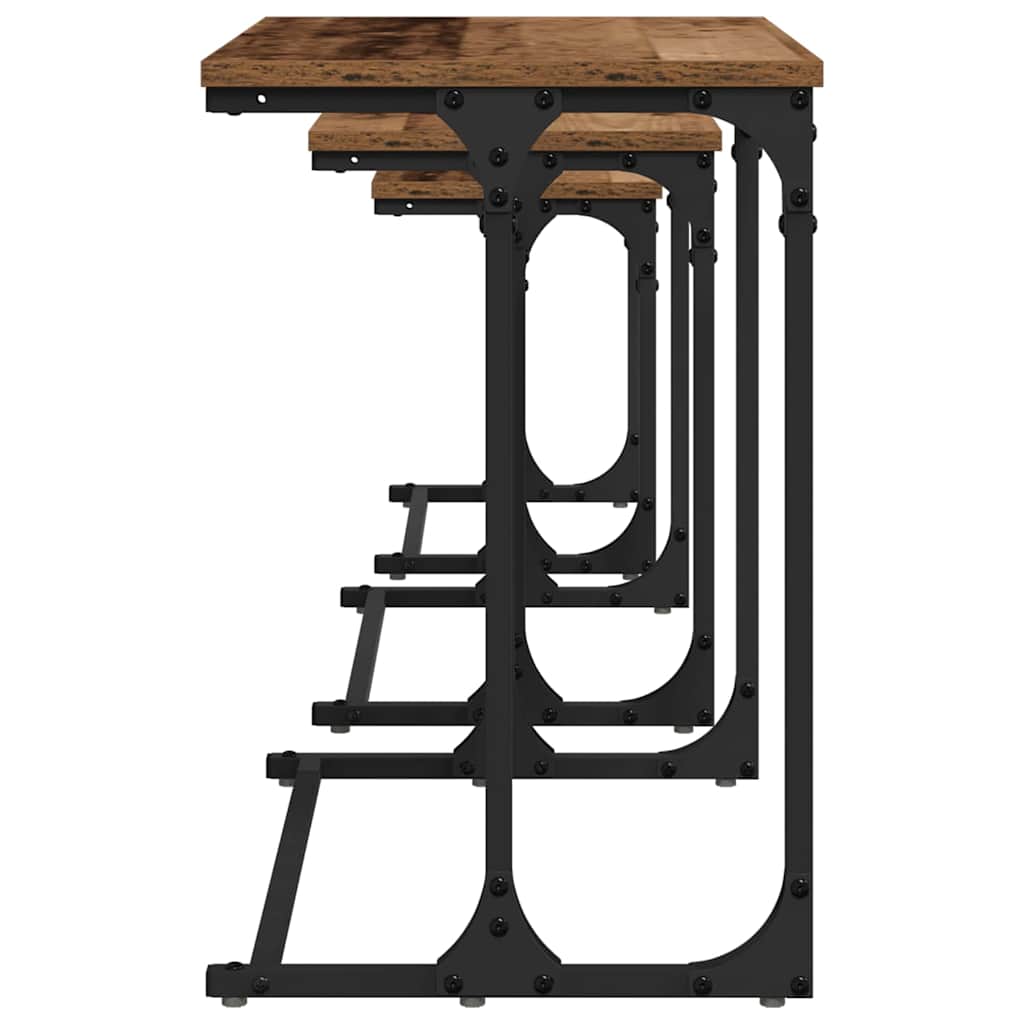 Nesting Koffietafel 3 pcs Oud hout Bewerkt hout is nu te koop bij PeponiXL, paradijselijk wonen!