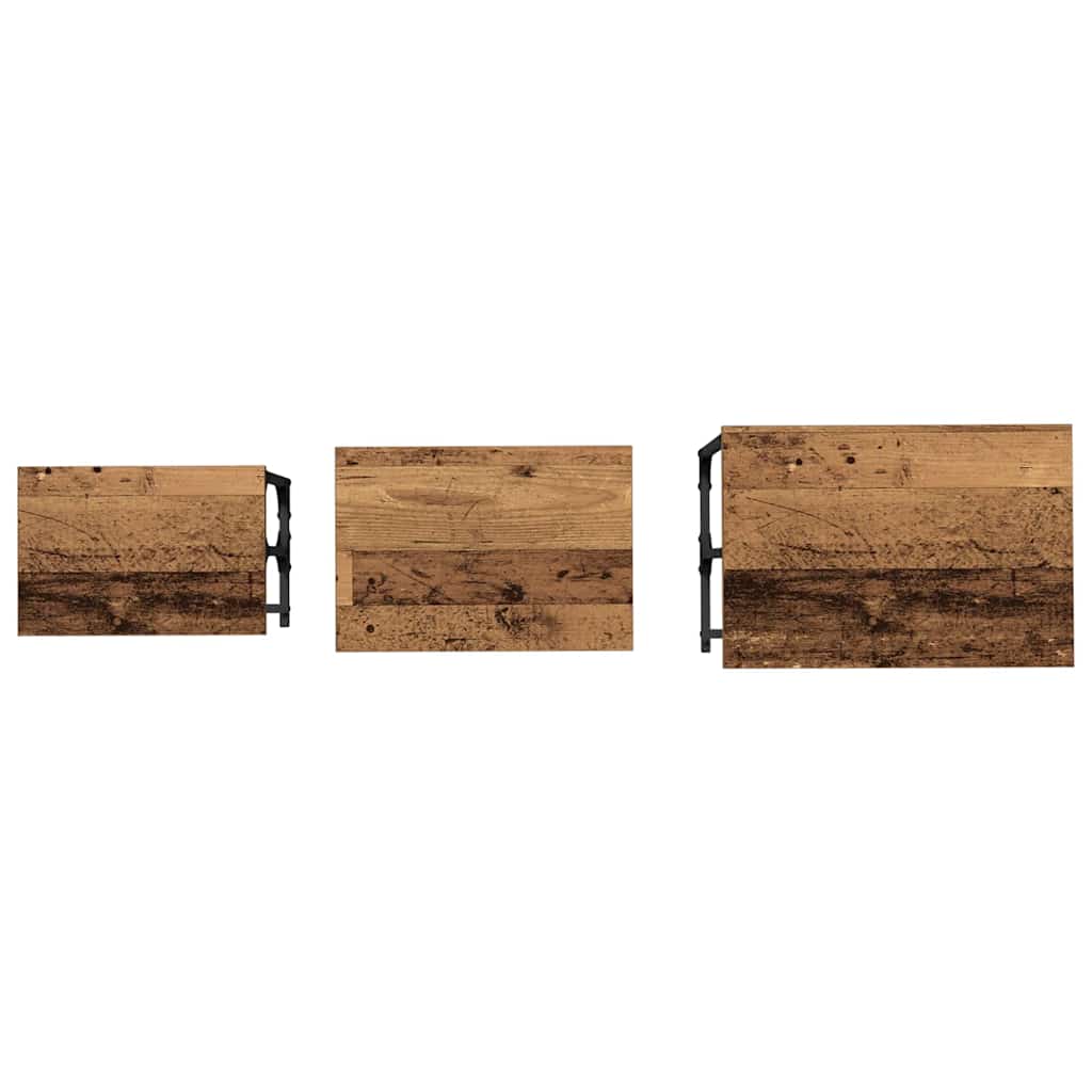 Nesting Koffietafel 3 pcs Oud hout Bewerkt hout is nu te koop bij PeponiXL, paradijselijk wonen!