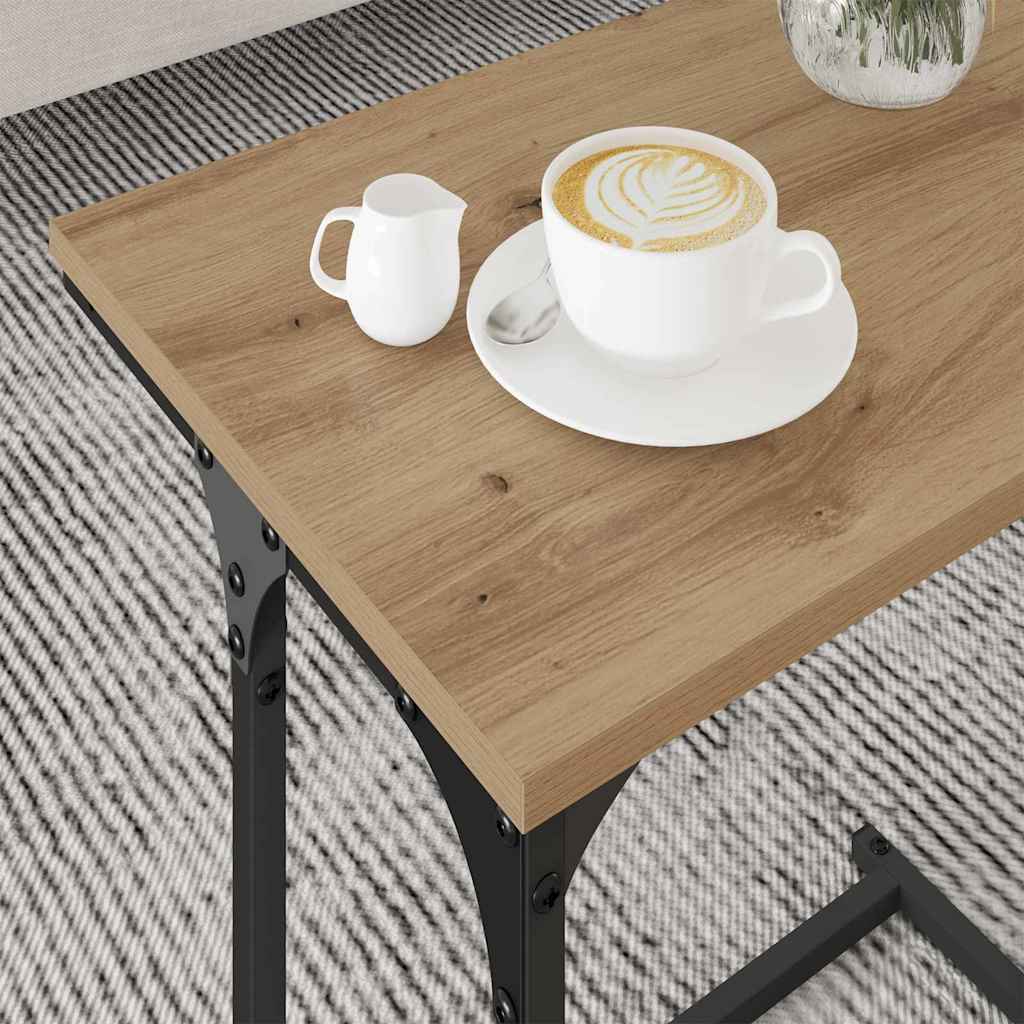 Nesting Koffietafel 3 pcs artisanaal eikenkleurig Bewerkt hout is nu te koop bij PeponiXL, paradijselijk wonen!