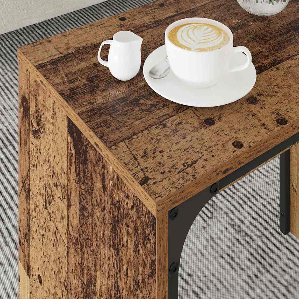 Salontafel 3 pcs Oudhout Bewerkt hout is nu te koop bij PeponiXL, paradijselijk wonen!