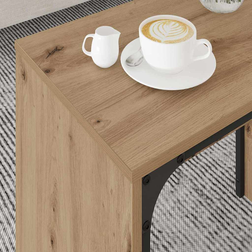 Salontafel 3 pcs Artisan Eiken Bewerkt hout is nu te koop bij PeponiXL, paradijselijk wonen!