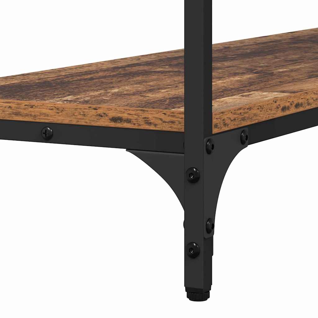 Wandtafel met plank Oudhout 100 x 30 x 75 cm Bewerkt hout is nu te koop bij PeponiXL, paradijselijk wonen!