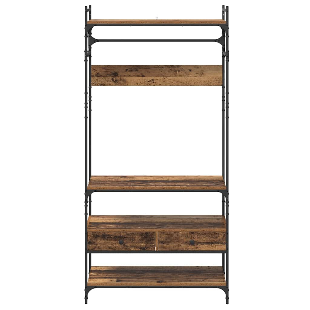 Kledingkast met lade Oud hout 89 x 39 x 184.5 cm Bewerkt hout is nu te koop bij PeponiXL, paradijselijk wonen!