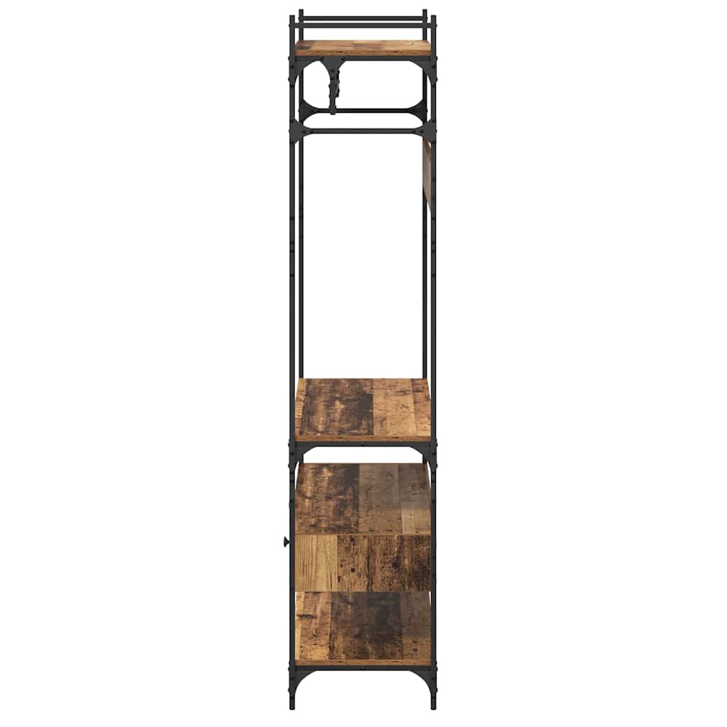Kledingkast met lade Oud hout 89 x 39 x 184.5 cm Bewerkt hout is nu te koop bij PeponiXL, paradijselijk wonen!