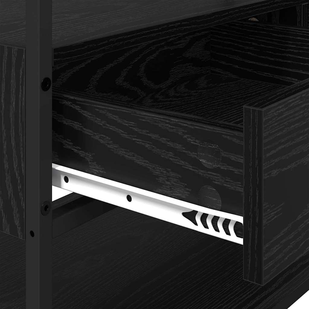Kledingkast Zwart eiken 89 x 39 x 184.5 cm Bewerkt hout is nu te koop bij PeponiXL, paradijselijk wonen!