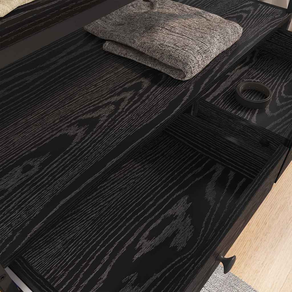 Kledingkast Zwart eiken 89 x 39 x 184.5 cm Bewerkt hout is nu te koop bij PeponiXL, paradijselijk wonen!