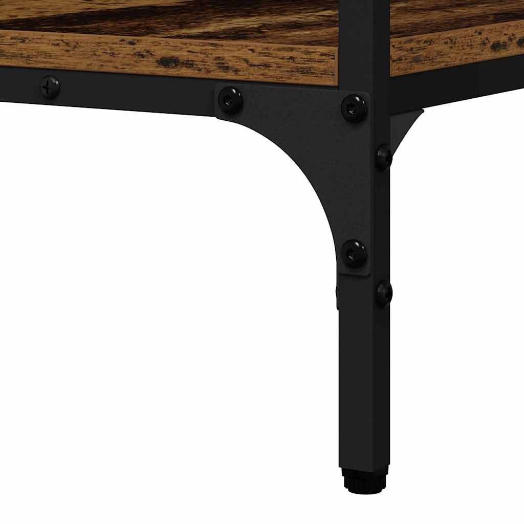 Wandtafel met plank Oudhout 100 x 32 x 75 cm Bewerkt hout is nu te koop bij PeponiXL, paradijselijk wonen!