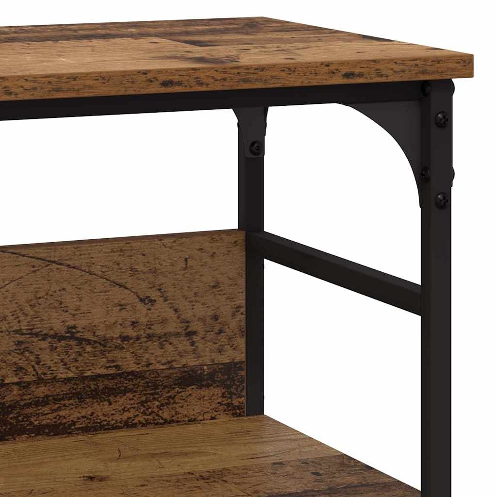 Wandtafel met plank Oudhout 100 x 32 x 75 cm Bewerkt hout is nu te koop bij PeponiXL, paradijselijk wonen!