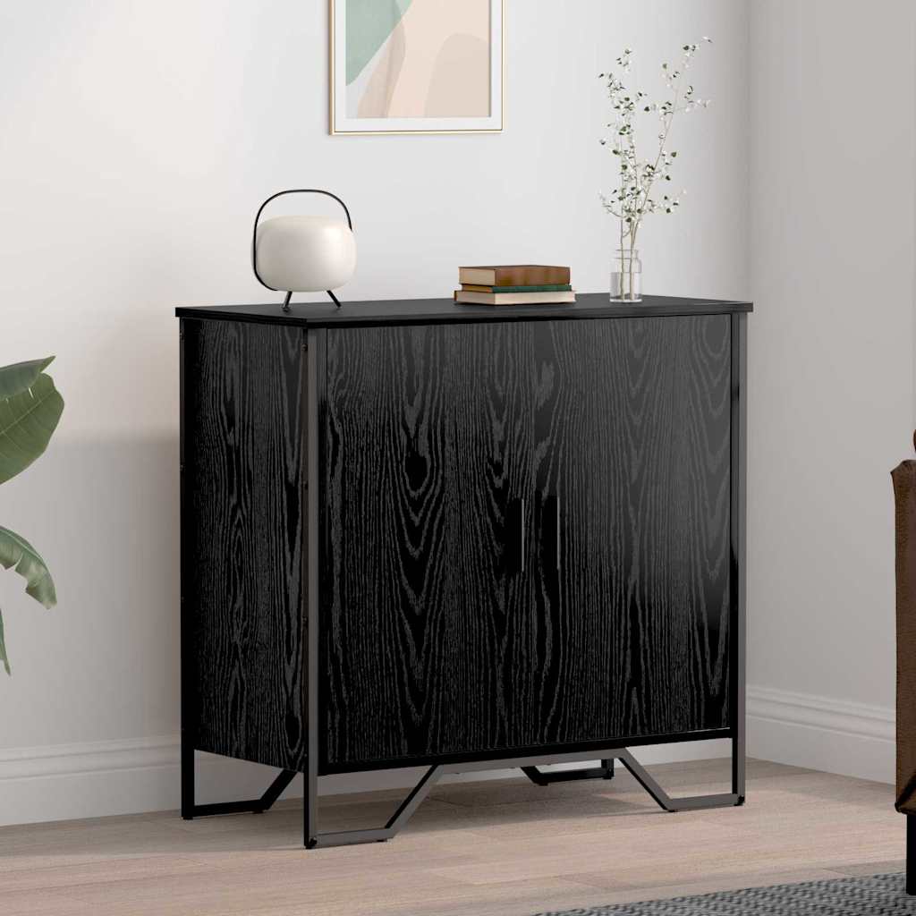 Dressoir Zwart Eiken 78 x 35 x 74.5 cm is nu te koop bij PeponiXL, paradijselijk wonen!