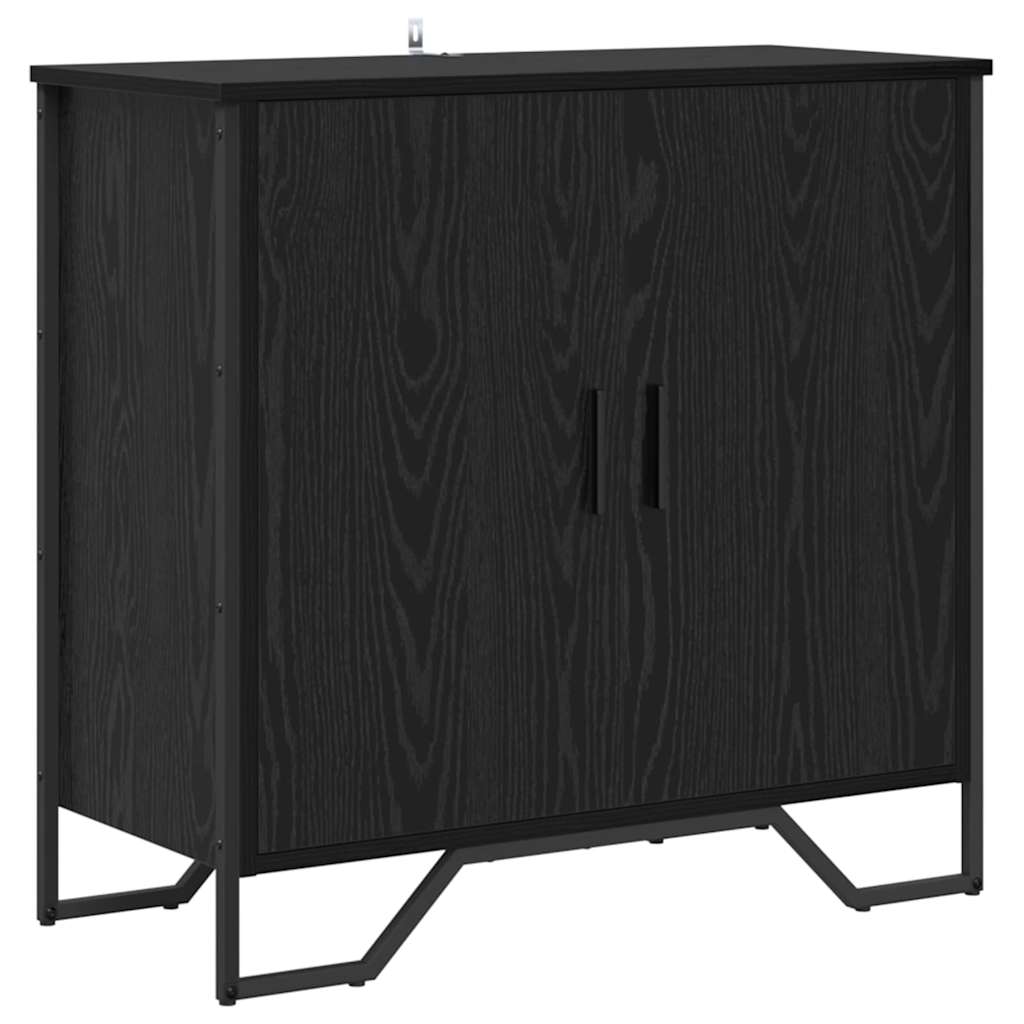 Dressoir Zwart Eiken 78 x 35 x 74.5 cm is nu te koop bij PeponiXL, paradijselijk wonen!