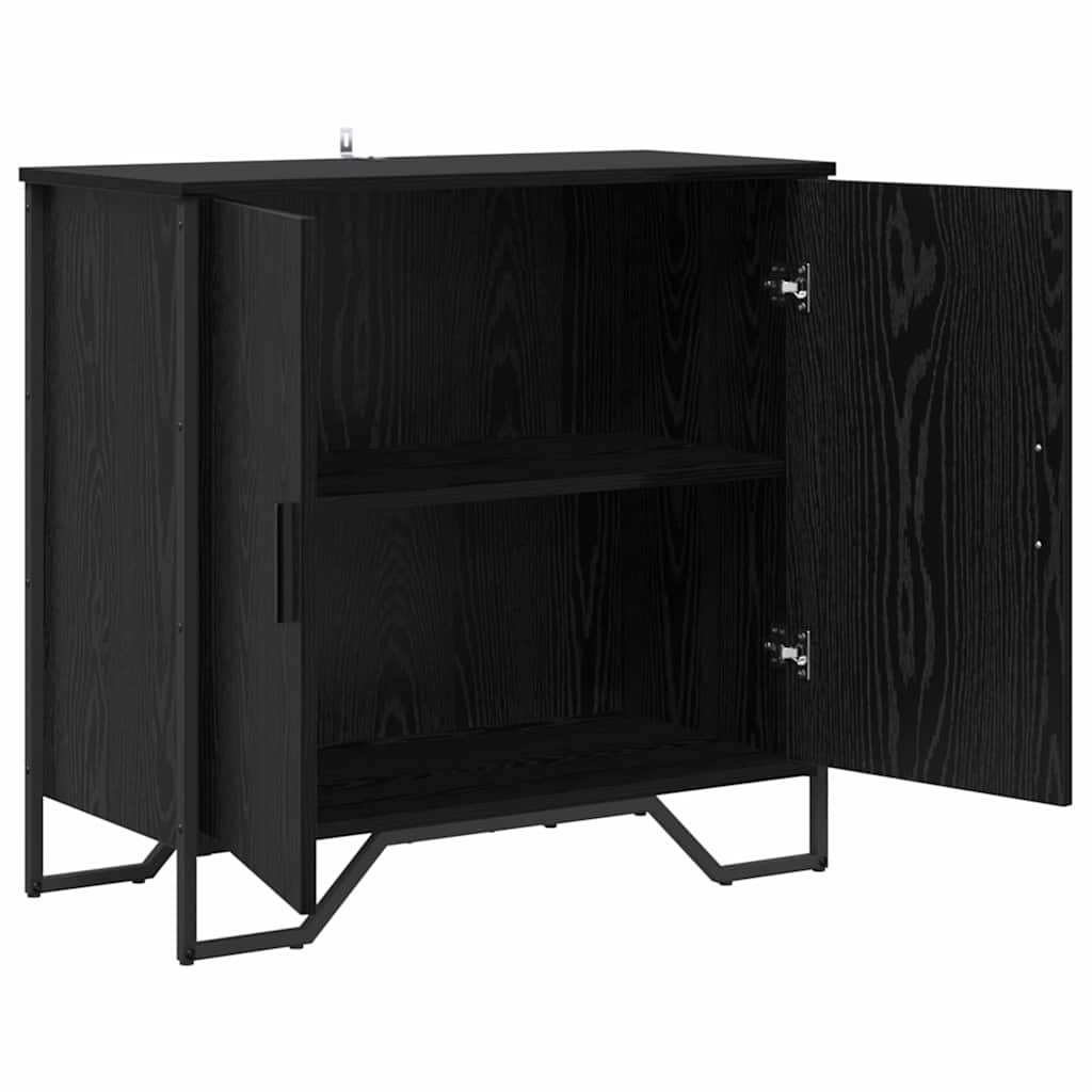 Dressoir Zwart Eiken 78 x 35 x 74.5 cm is nu te koop bij PeponiXL, paradijselijk wonen!