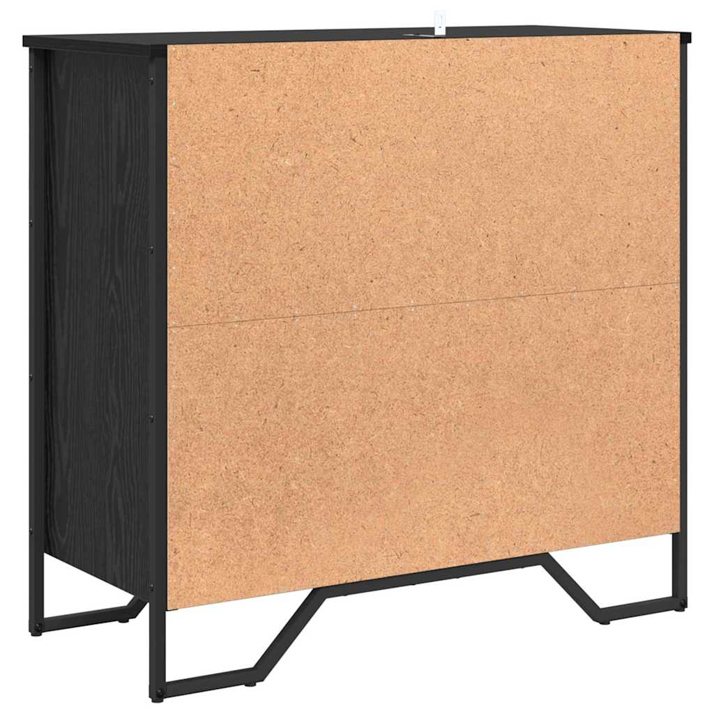 Dressoir met lade Zwart Eiken 79,5 x 35,5 x 74,5 cm is nu te koop bij PeponiXL, paradijselijk wonen!