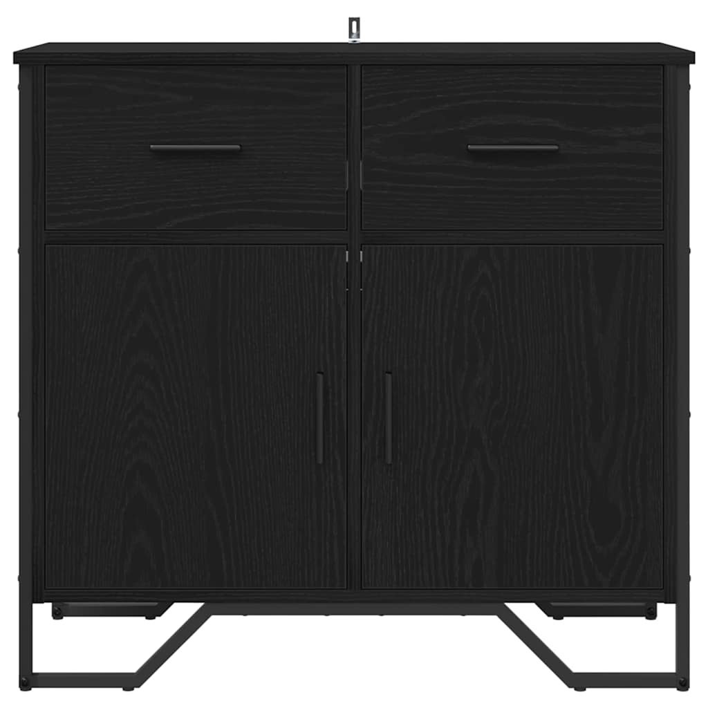 Dressoir met lade Zwart Eiken 79,5 x 35,5 x 74,5 cm is nu te koop bij PeponiXL, paradijselijk wonen!
