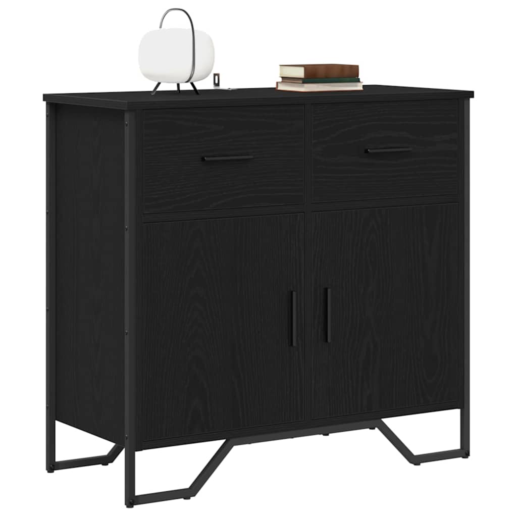 Dressoir met lade Zwart Eiken 79,5 x 35,5 x 74,5 cm is nu te koop bij PeponiXL, paradijselijk wonen!