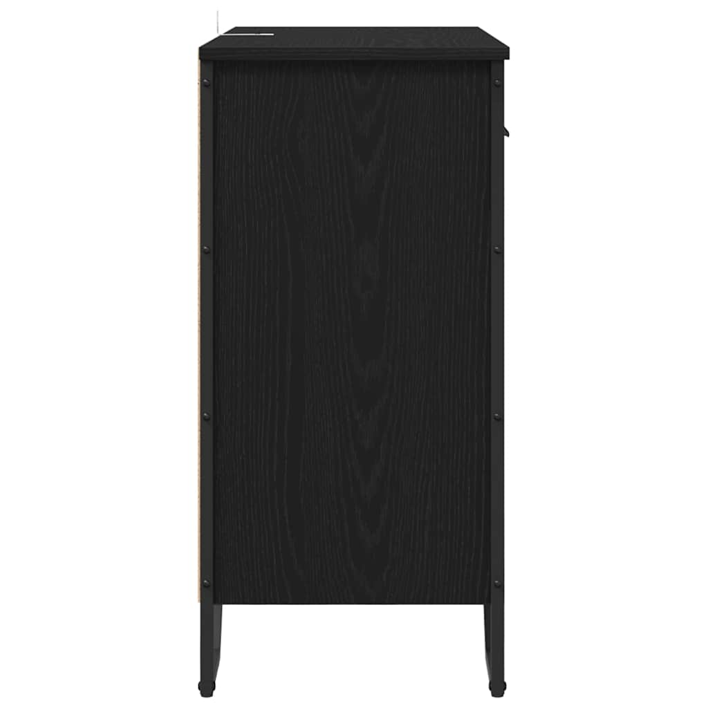 Dressoir met lade Zwart Eiken 79,5 x 35,5 x 74,5 cm is nu te koop bij PeponiXL, paradijselijk wonen!