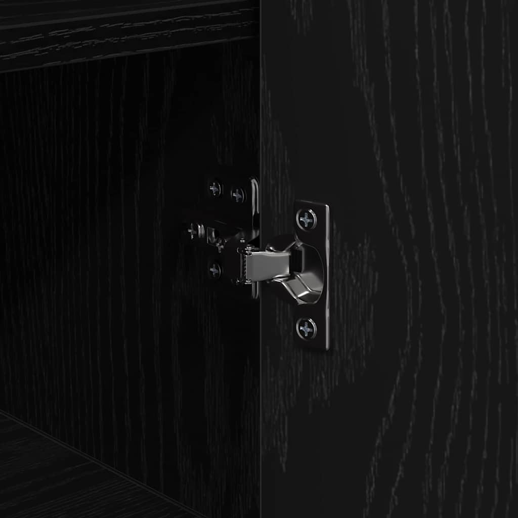 Dressoir Zwart Eiken 35,5 x 35 x 76 cm is nu te koop bij PeponiXL, paradijselijk wonen!