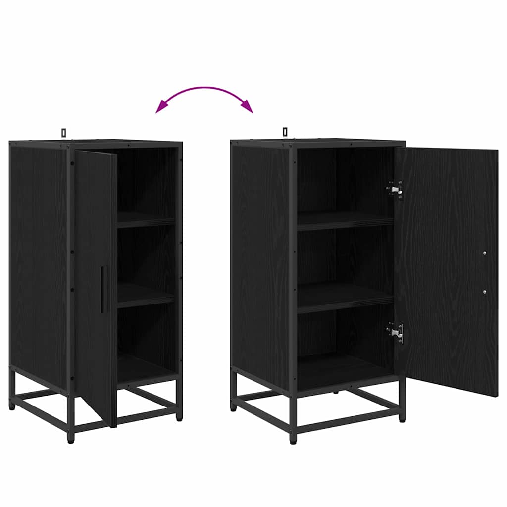 Dressoir Zwart Eiken 35,5 x 35 x 76 cm is nu te koop bij PeponiXL, paradijselijk wonen!