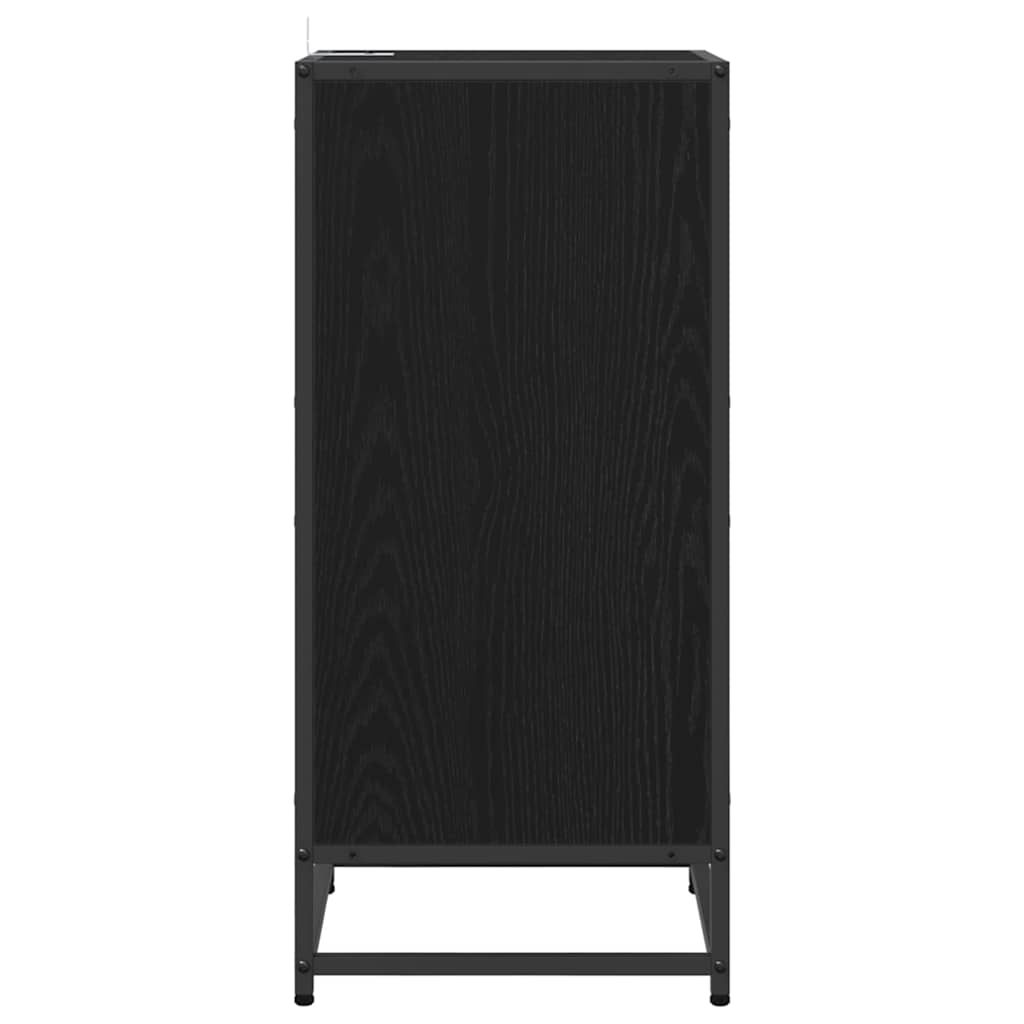 Dressoir Zwart Eiken 35,5 x 35 x 76 cm is nu te koop bij PeponiXL, paradijselijk wonen!