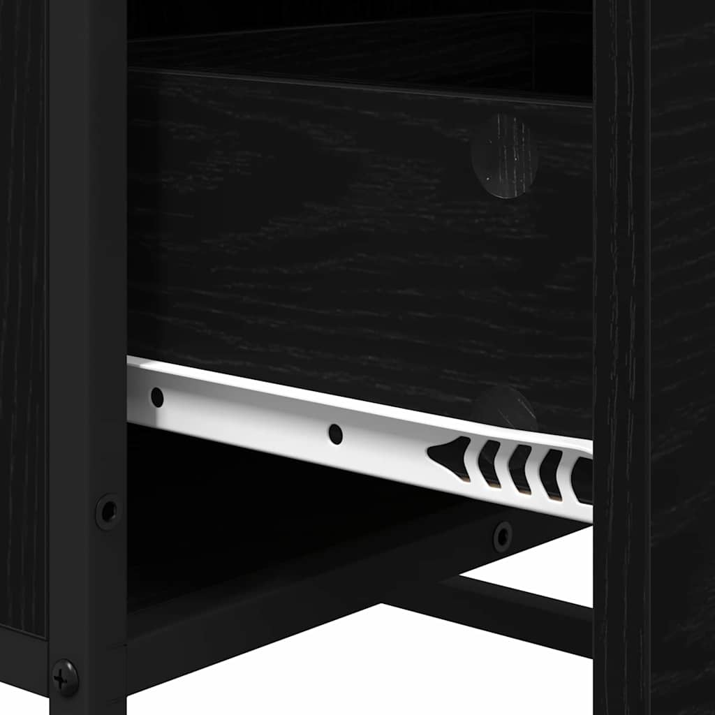 Dressoir Zwart Eiken 35,5 x 35 x 76 cm is nu te koop bij PeponiXL, paradijselijk wonen!
