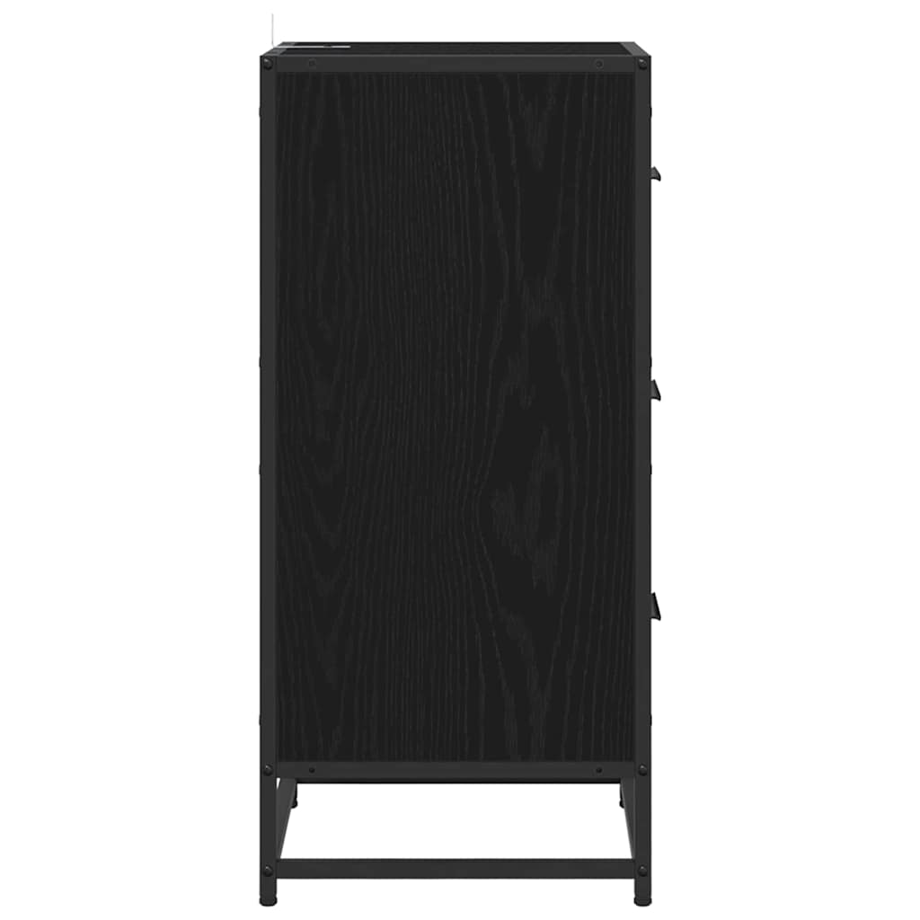 Dressoir Zwart Eiken 35,5 x 35 x 76 cm is nu te koop bij PeponiXL, paradijselijk wonen!