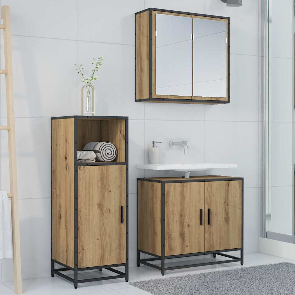 Badkamermeubelset Artisan Eiken 35 x 37,5 x 100 cm Bewerkt hout is nu te koop bij PeponiXL, paradijselijk wonen!