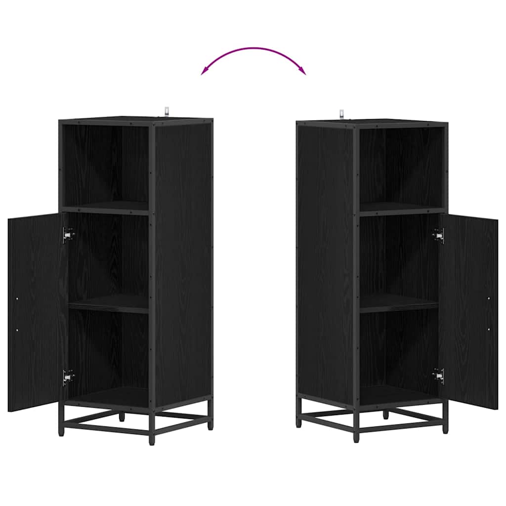 Badkamermeubelset Zwart Eiken 35 x 37,5 x 100 cm Bewerkt hout is nu te koop bij PeponiXL, paradijselijk wonen!