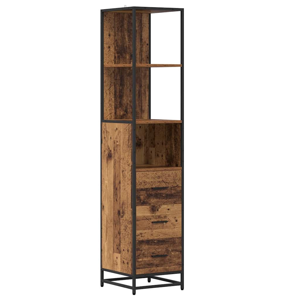 Badkamermeubelset Oud Hout 35 x 37,5 x 166 cm Bewerkt hout is nu te koop bij PeponiXL, paradijselijk wonen!
