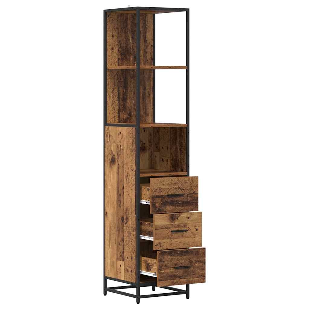 Badkamermeubelset Oud Hout 35 x 37,5 x 166 cm Bewerkt hout is nu te koop bij PeponiXL, paradijselijk wonen!