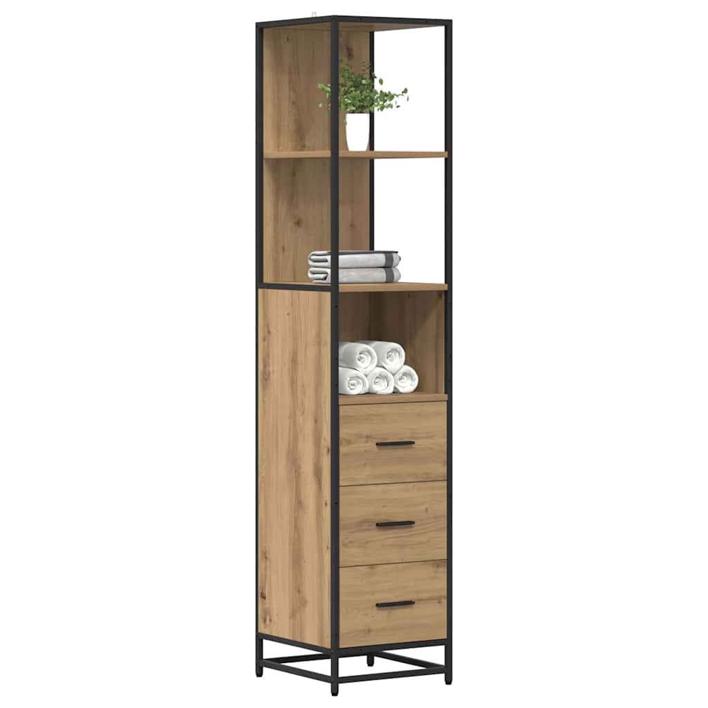 Badkamermeubelset Artisan Eiken 35 x 37,5 x 166 cm Bewerkt hout is nu te koop bij PeponiXL, paradijselijk wonen!
