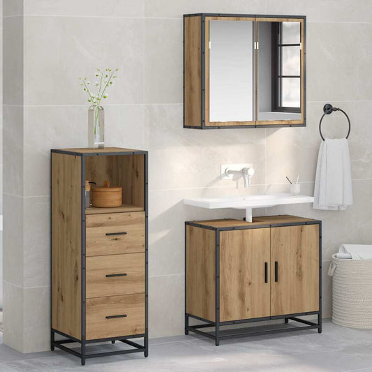 Badkamermeubelset Artisan Eiken 35 x 37,5 x 100 cm Bewerkt hout is nu te koop bij PeponiXL, paradijselijk wonen!