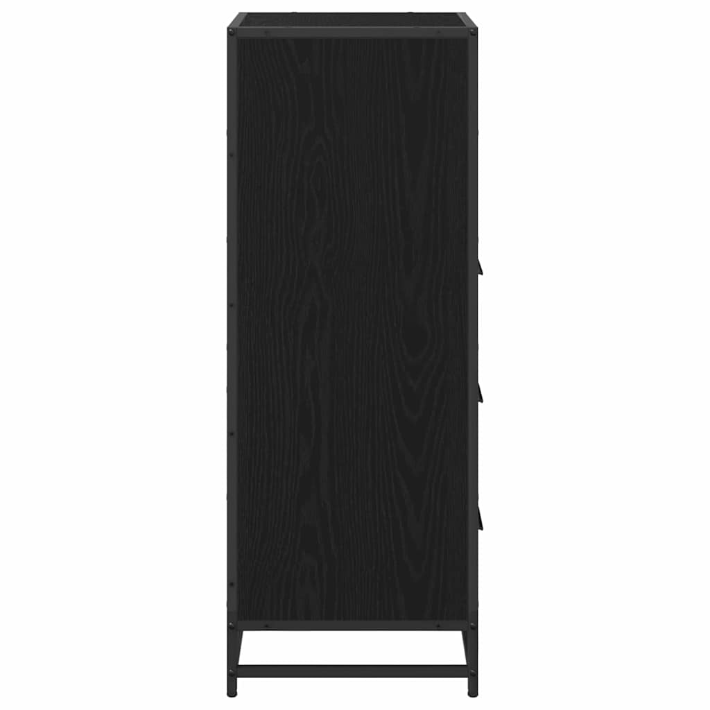 Badkamermeubelset Zwart Eiken 35 x 37,5 x 100 cm Bewerkt hout is nu te koop bij PeponiXL, paradijselijk wonen!