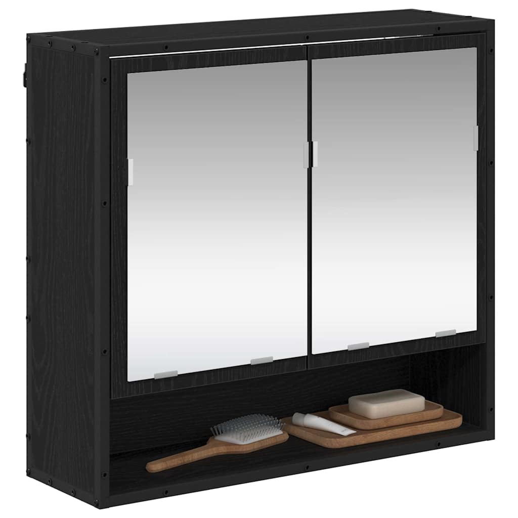 Wandplank met plank Wandgemonteerd Zwart Eiken 65 x 20 x 60 cm is nu te koop bij PeponiXL, paradijselijk wonen!