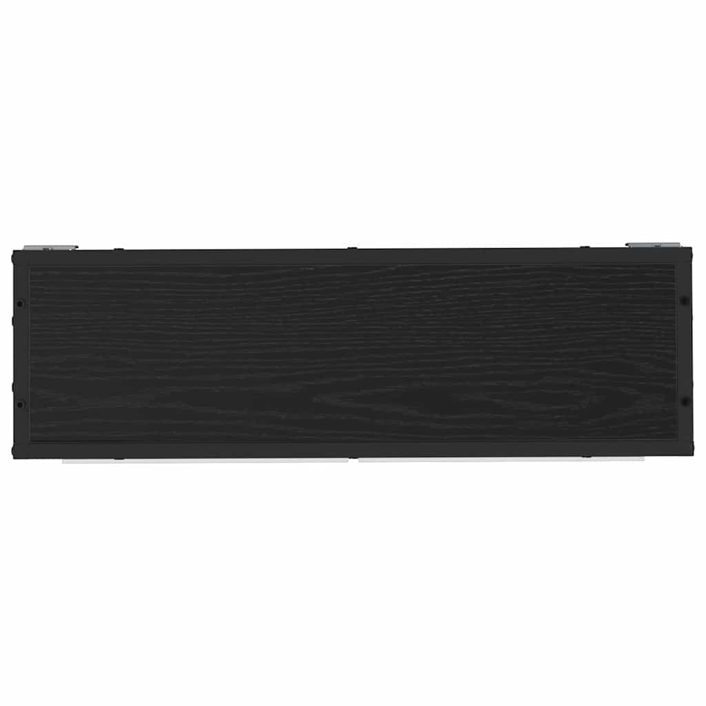 Wandplank met plank Wandgemonteerd Zwart Eiken 65 x 20 x 60 cm is nu te koop bij PeponiXL, paradijselijk wonen!
